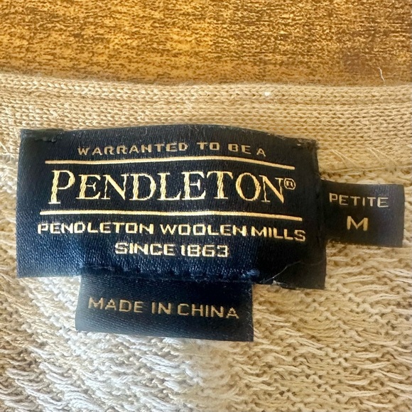 Pendleton Women’s Cardigan Linen Cotton Blend Medium Petite - Picture 4 of 5